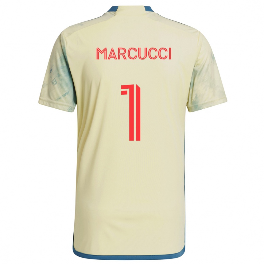 Kinder Fußball Aj Marcucci #1 Gelb Rot Blau Heimtrikot Trikot 2024/25 T-Shirt Luxemburg