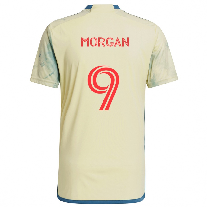 Kinder Fußball Lewis Morgan #9 Gelb Rot Blau Heimtrikot Trikot 2024/25 T-Shirt Luxemburg