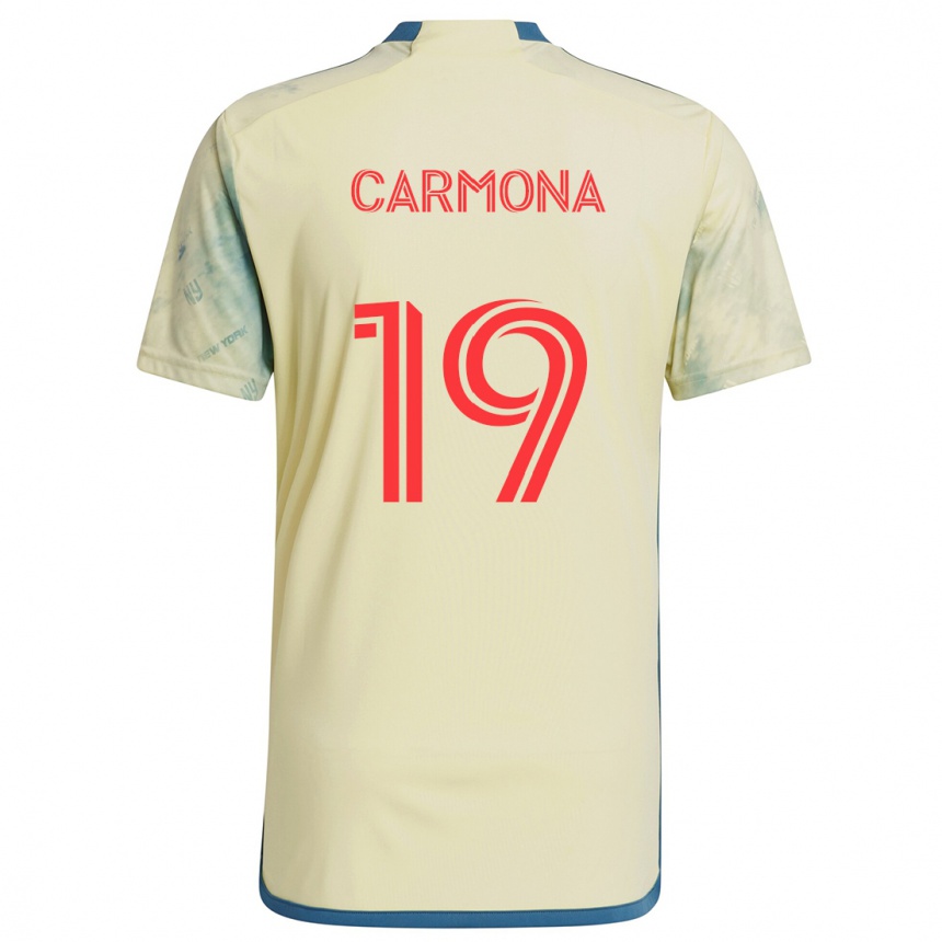 Kinder Fußball Wikelman Carmona #19 Gelb Rot Blau Heimtrikot Trikot 2024/25 T-Shirt Luxemburg