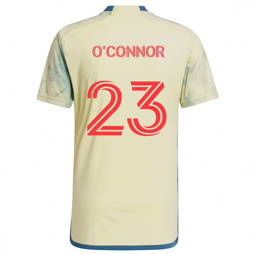 Kinder Fußball Aidan O'connor #23 Gelb Rot Blau Heimtrikot Trikot 2024/25 T-Shirt Luxemburg