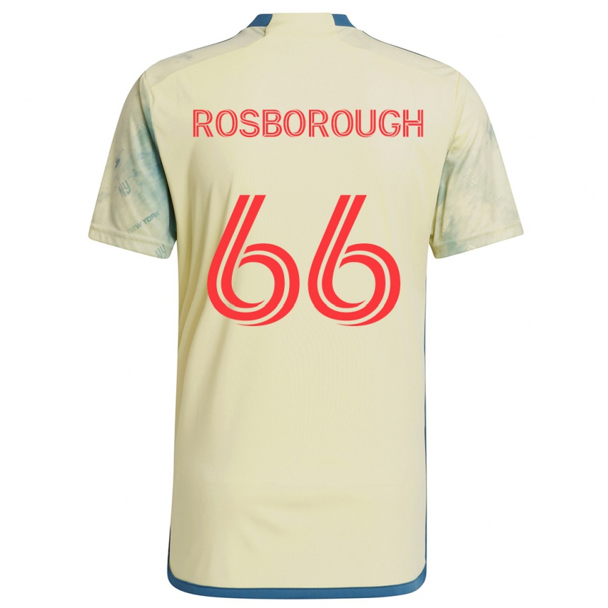 Kinder Fußball Tanner Rosborough #66 Gelb Rot Blau Heimtrikot Trikot 2024/25 T-Shirt Luxemburg