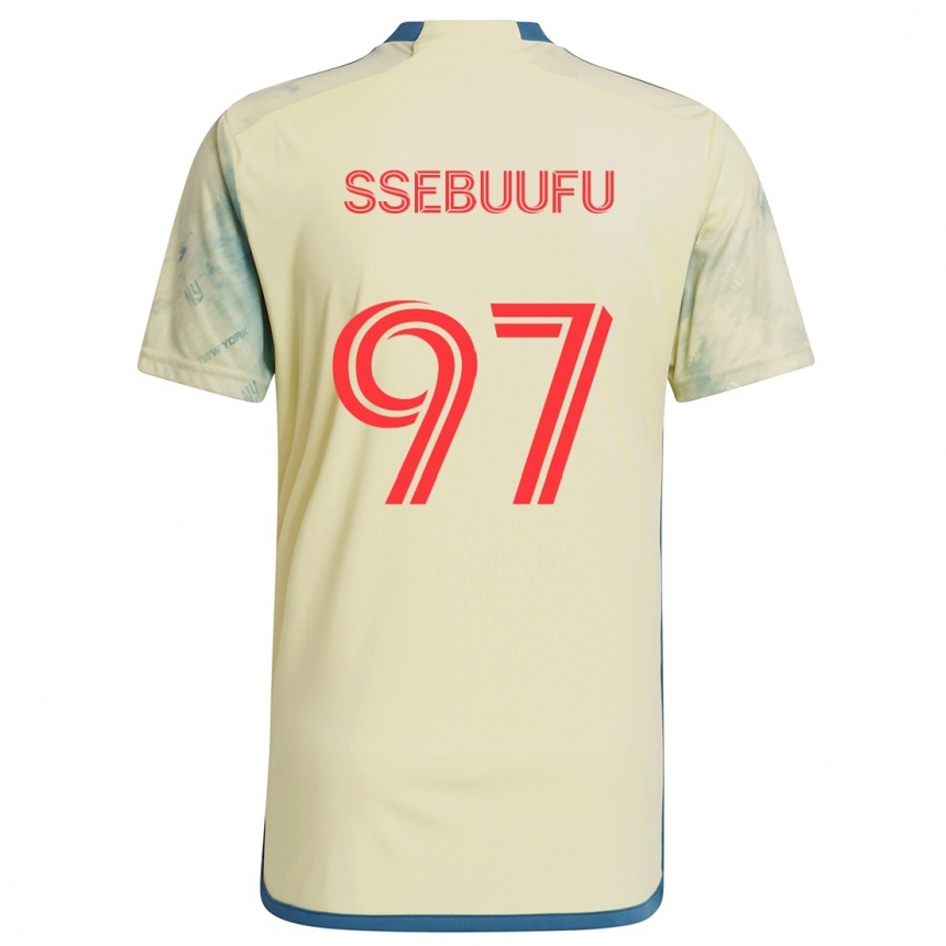 Kinder Fußball Frank Ssebuufu #97 Gelb Rot Blau Heimtrikot Trikot 2024/25 T-Shirt Luxemburg