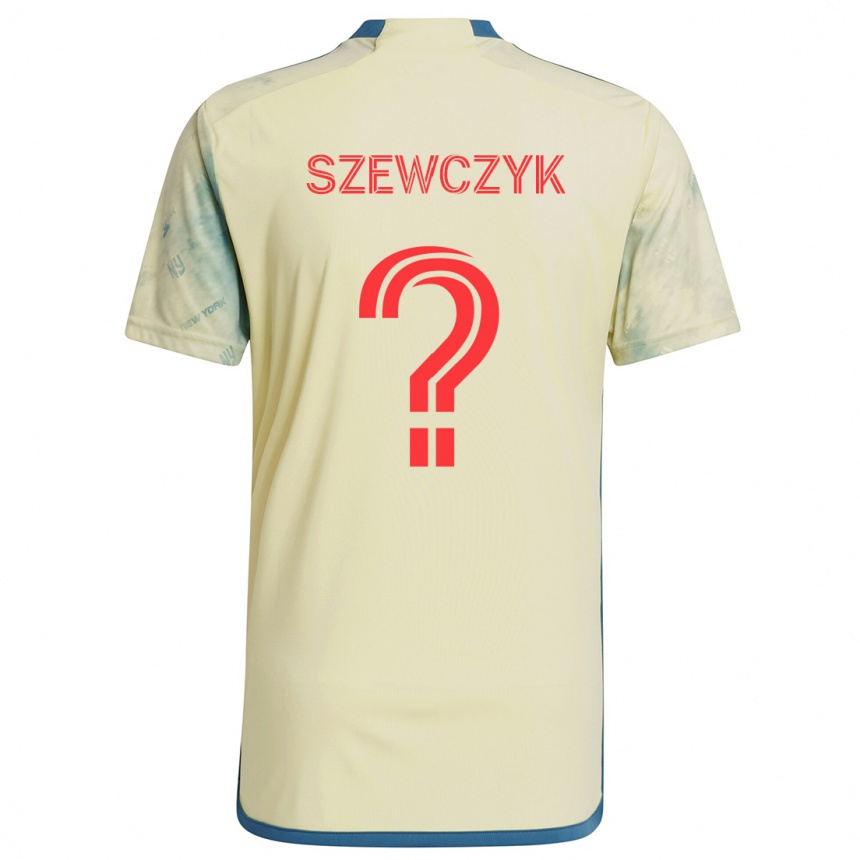 Kinder Fußball Tobias Szewczyk #0 Gelb Rot Blau Heimtrikot Trikot 2024/25 T-Shirt Luxemburg