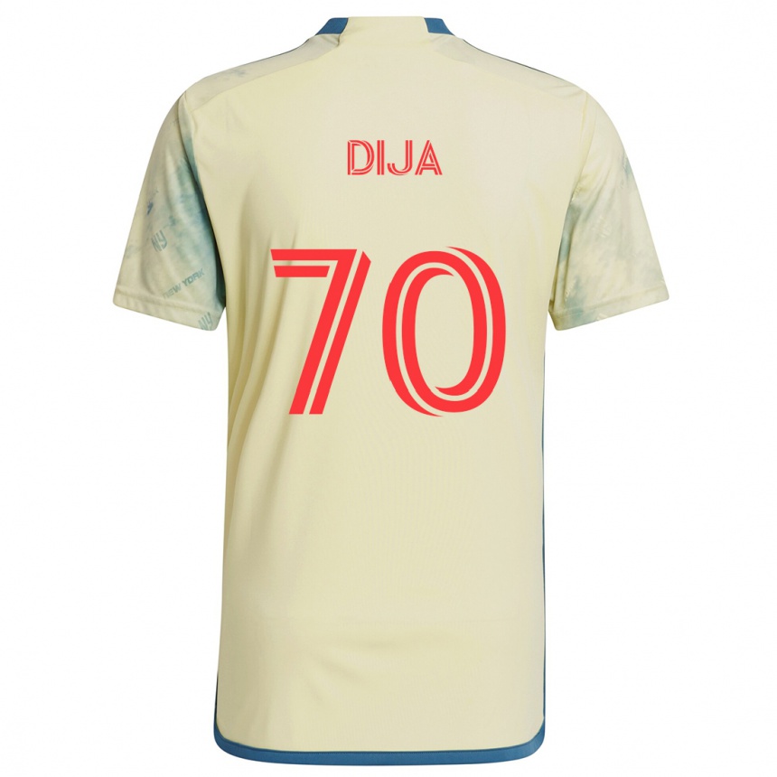 Kinder Fußball Dija #70 Gelb Rot Blau Heimtrikot Trikot 2024/25 T-Shirt Luxemburg