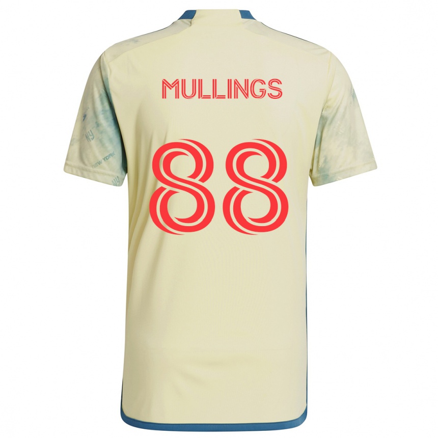 Kinder Fußball O'vonte Mullings #88 Gelb Rot Blau Heimtrikot Trikot 2024/25 T-Shirt Luxemburg