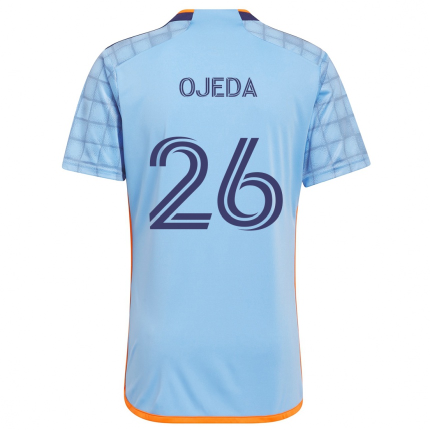 Kinder Fußball Agustín Ojeda #26 Blau Orange Heimtrikot Trikot 2024/25 T-Shirt Luxemburg