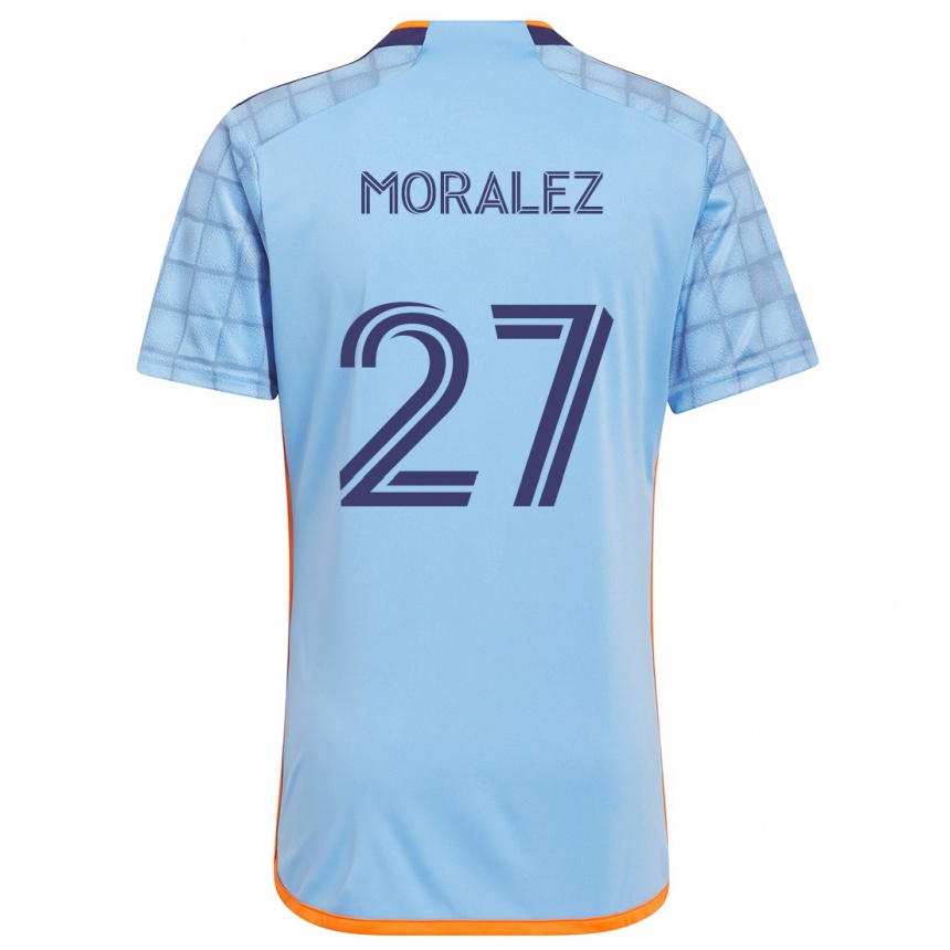 Kinder Fußball Maxi Moralez #27 Blau Orange Heimtrikot Trikot 2024/25 T-Shirt Luxemburg