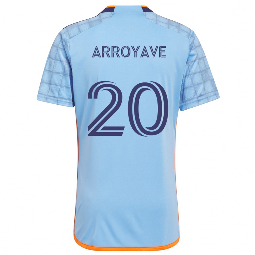 Kinder Fußball Jacob Arroyave #20 Blau Orange Heimtrikot Trikot 2024/25 T-Shirt Luxemburg