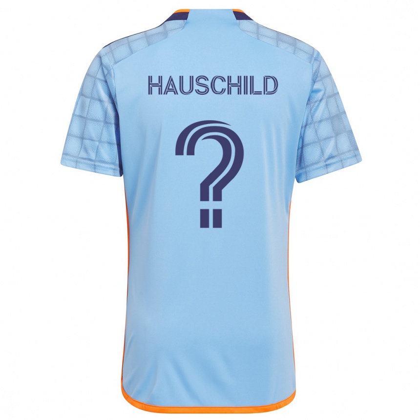 Kinder Fußball Alexander Hauschild #0 Blau Orange Heimtrikot Trikot 2024/25 T-Shirt Luxemburg