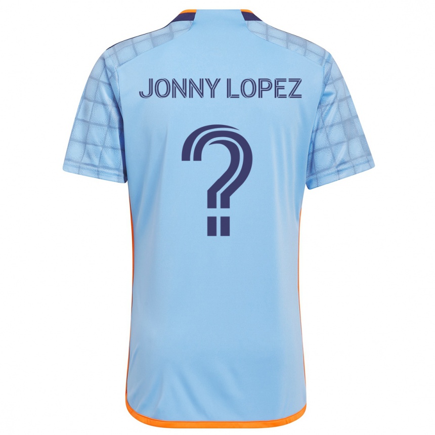 Kinder Fußball Jonny Lopez #0 Blau Orange Heimtrikot Trikot 2024/25 T-Shirt Luxemburg