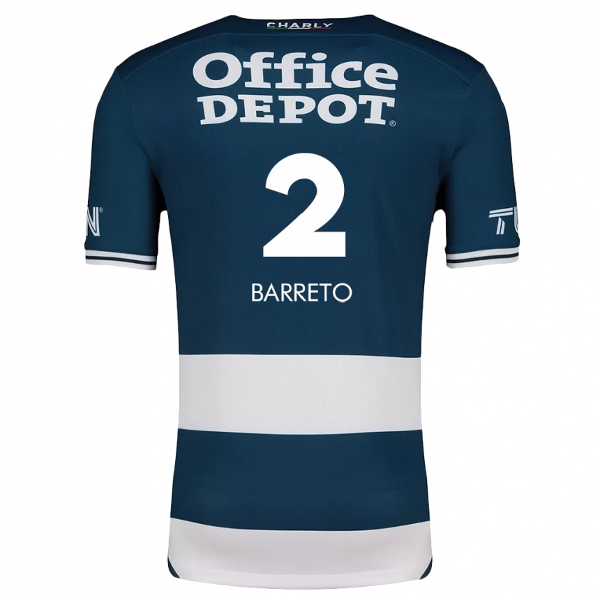 Kinder Fußball Sergio Barreto #2 Blau Weiss Heimtrikot Trikot 2024/25 T-Shirt Luxemburg