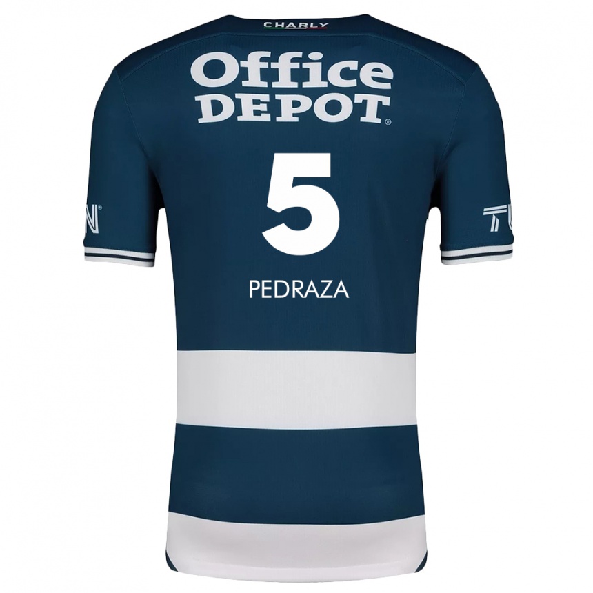 Kinder Fußball Pedro Pedraza #5 Blau Weiss Heimtrikot Trikot 2024/25 T-Shirt Luxemburg