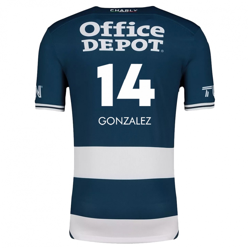 Kinder Fußball Arturo González #14 Blau Weiss Heimtrikot Trikot 2024/25 T-Shirt Luxemburg