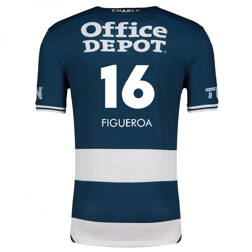 Kinder Fußball Antonio Figueroa #16 Blau Weiss Heimtrikot Trikot 2024/25 T-Shirt Luxemburg