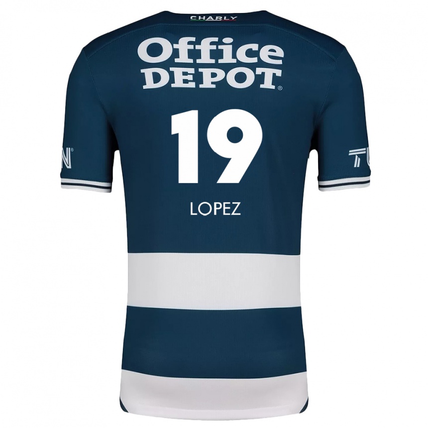 Kinder Fußball Javier Eduardo López #19 Blau Weiss Heimtrikot Trikot 2024/25 T-Shirt Luxemburg