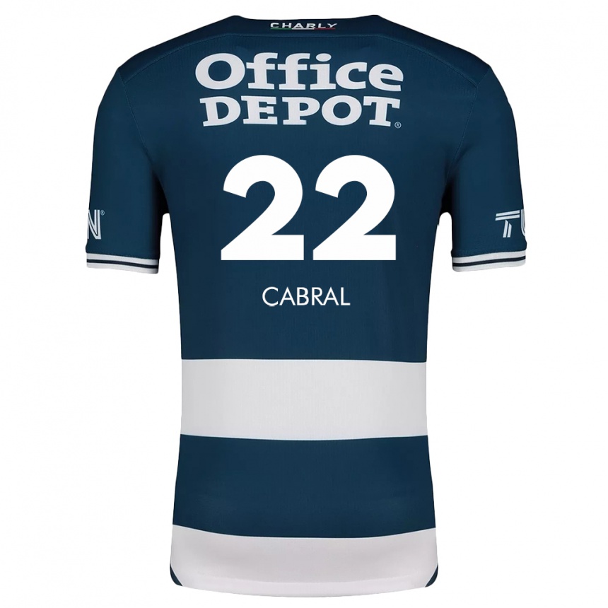 Kinder Fußball Gustavo Cabral #22 Blau Weiss Heimtrikot Trikot 2024/25 T-Shirt Luxemburg