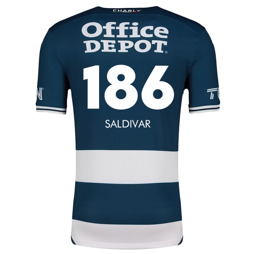 Kinder Fußball José Saldívar #186 Blau Weiss Heimtrikot Trikot 2024/25 T-Shirt Luxemburg