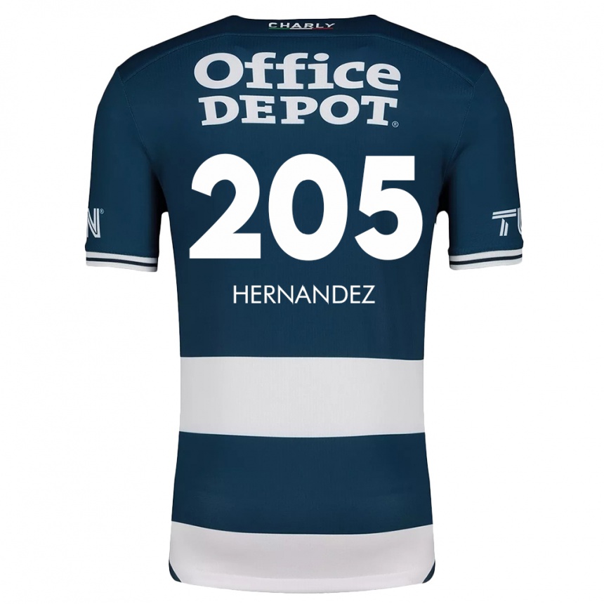 Kinder Fußball Sergio Hernández #205 Blau Weiss Heimtrikot Trikot 2024/25 T-Shirt Luxemburg