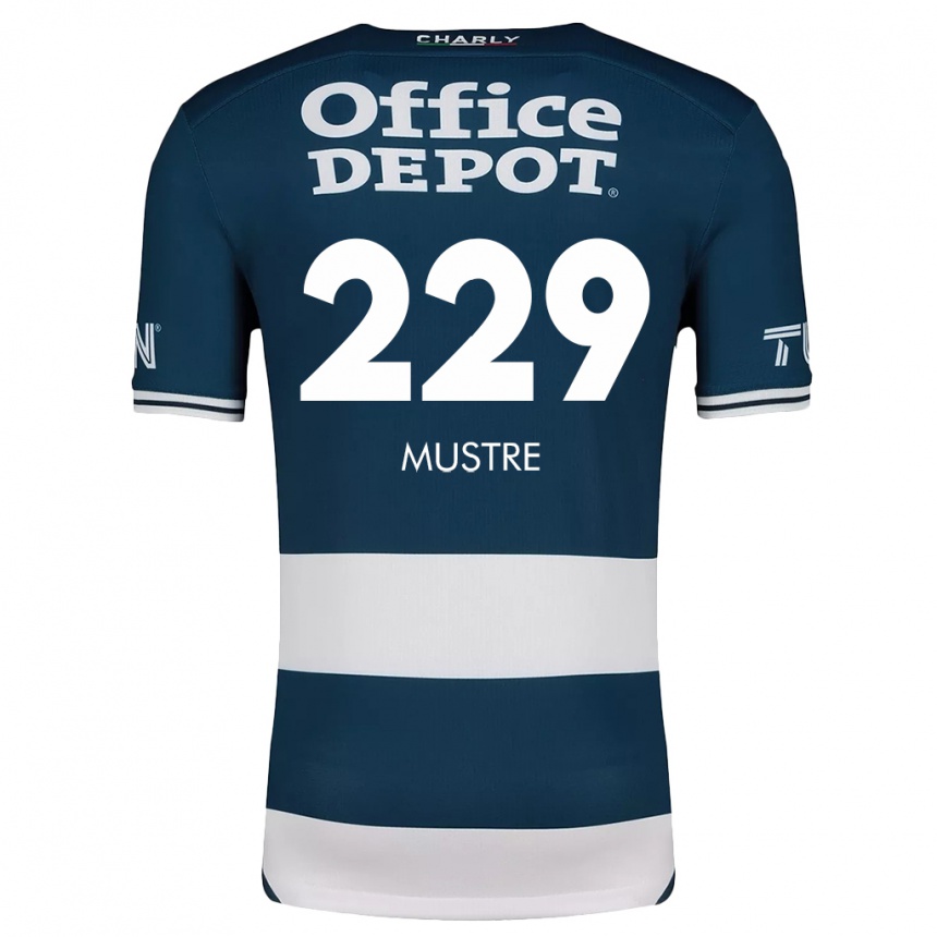 Kinder Fußball Eduardo Mustre #229 Blau Weiss Heimtrikot Trikot 2024/25 T-Shirt Luxemburg