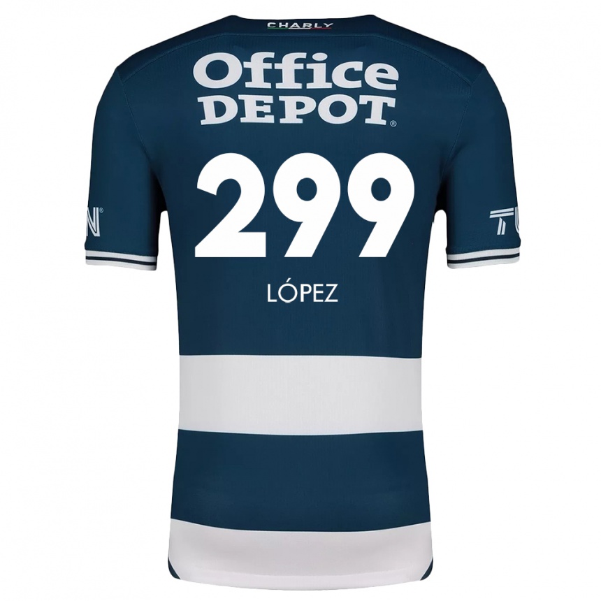 Kinder Fußball Santiago López #299 Blau Weiss Heimtrikot Trikot 2024/25 T-Shirt Luxemburg