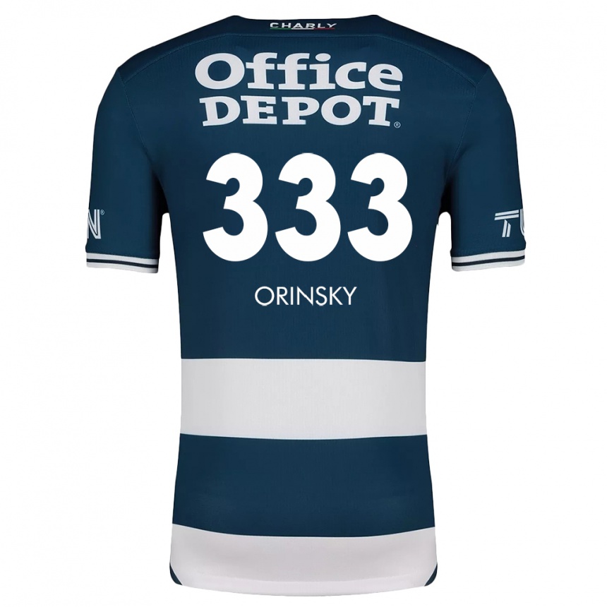 Kinder Fußball Edson Orinsky #333 Blau Weiss Heimtrikot Trikot 2024/25 T-Shirt Luxemburg