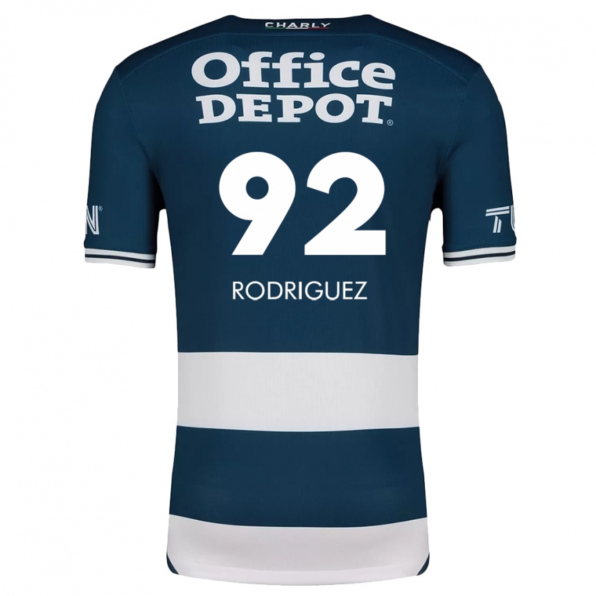 Kinder Fußball Sergio Rodríguez #92 Blau Weiss Heimtrikot Trikot 2024/25 T-Shirt Luxemburg