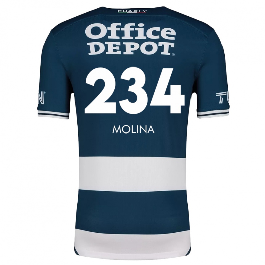 Kinder Fußball Yoshimar Molina #234 Blau Weiss Heimtrikot Trikot 2024/25 T-Shirt Luxemburg