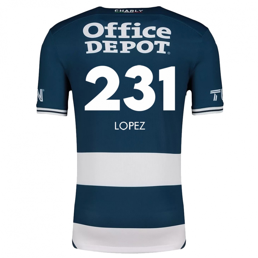 Kinder Fußball Víctor López #231 Blau Weiss Heimtrikot Trikot 2024/25 T-Shirt Luxemburg