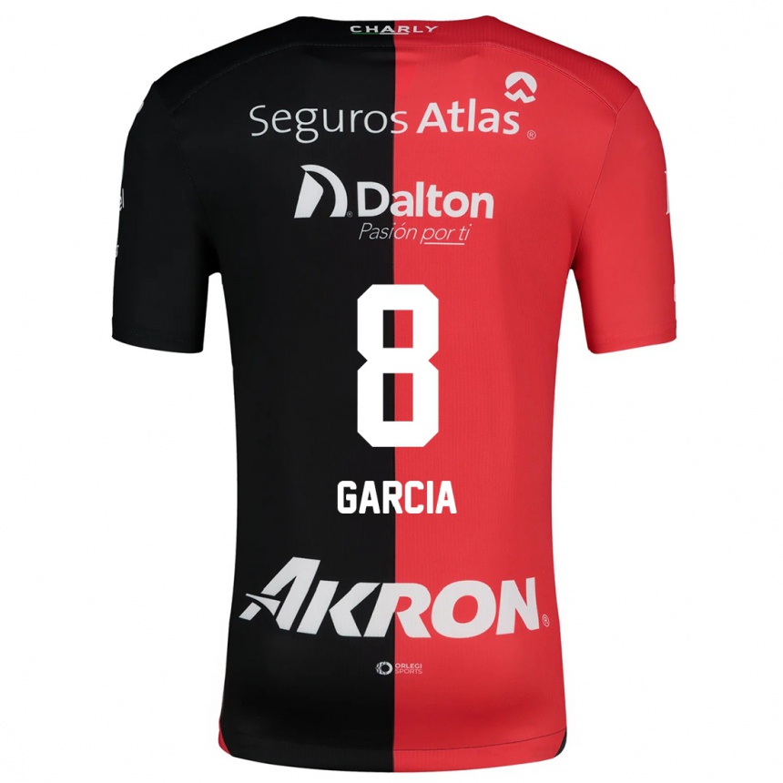 Kinder Fußball Mateo García #8 Rot Schwarz Heimtrikot Trikot 2024/25 T-Shirt Luxemburg