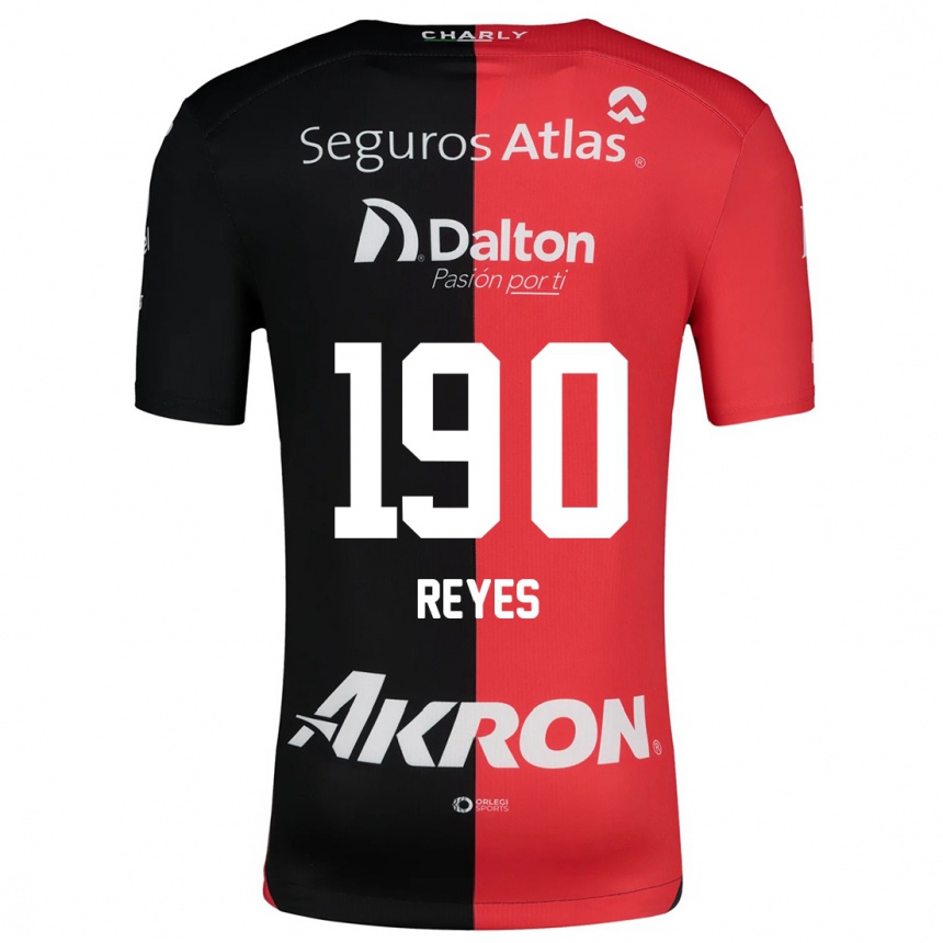 Kinder Fußball Óscar Reyes #190 Rot Schwarz Heimtrikot Trikot 2024/25 T-Shirt Luxemburg