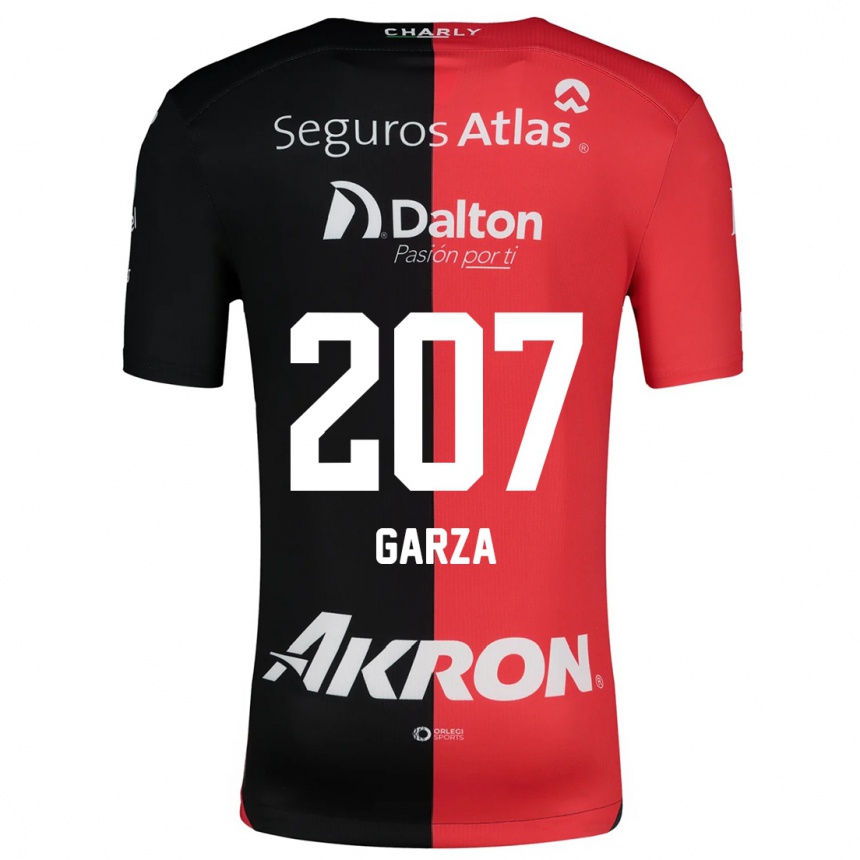 Kinder Fußball Rodolfo Garza #207 Rot Schwarz Heimtrikot Trikot 2024/25 T-Shirt Luxemburg