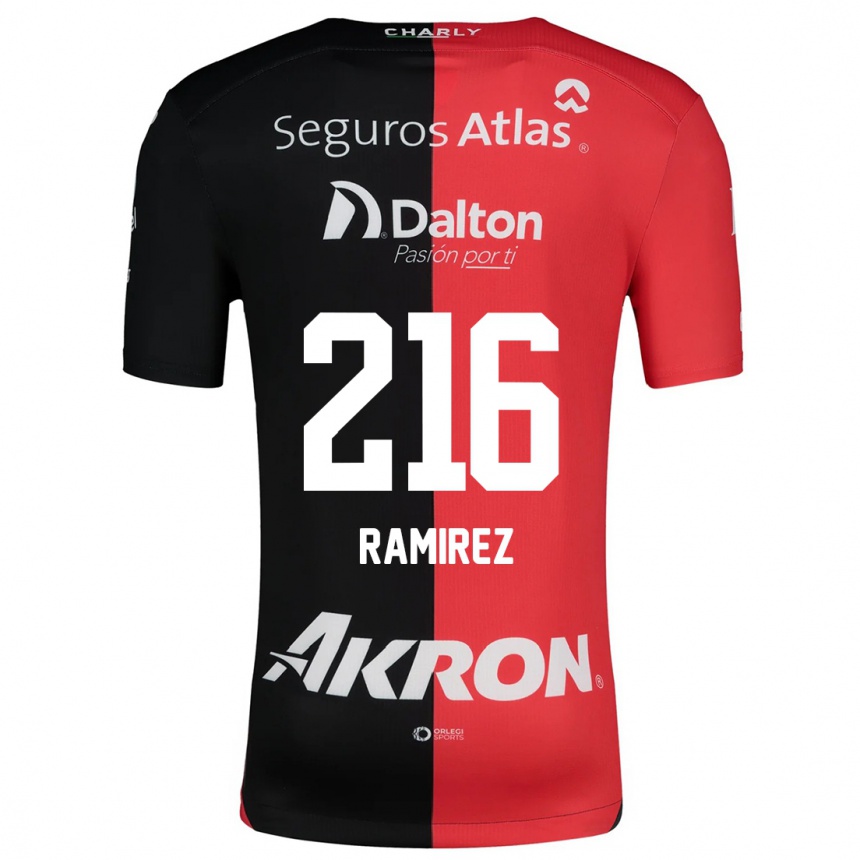 Kinder Fußball Paulo Ramírez #216 Rot Schwarz Heimtrikot Trikot 2024/25 T-Shirt Luxemburg