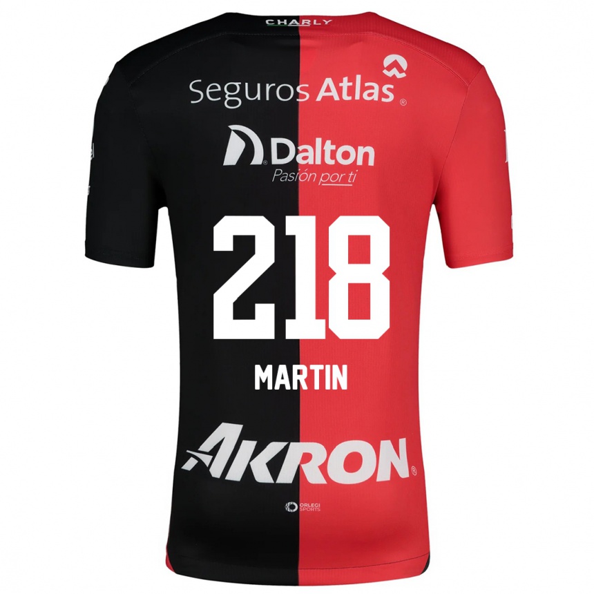 Kinder Fußball Jorge San Martín #218 Rot Schwarz Heimtrikot Trikot 2024/25 T-Shirt Luxemburg