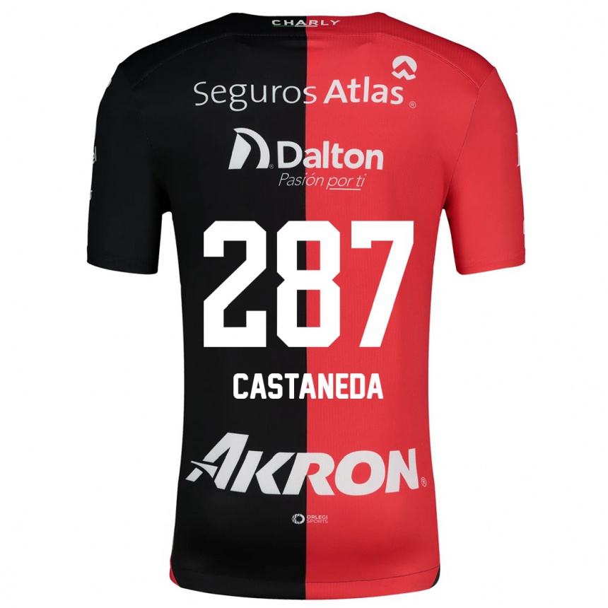 Kinder Fußball Mariano Castañeda #287 Rot Schwarz Heimtrikot Trikot 2024/25 T-Shirt Luxemburg