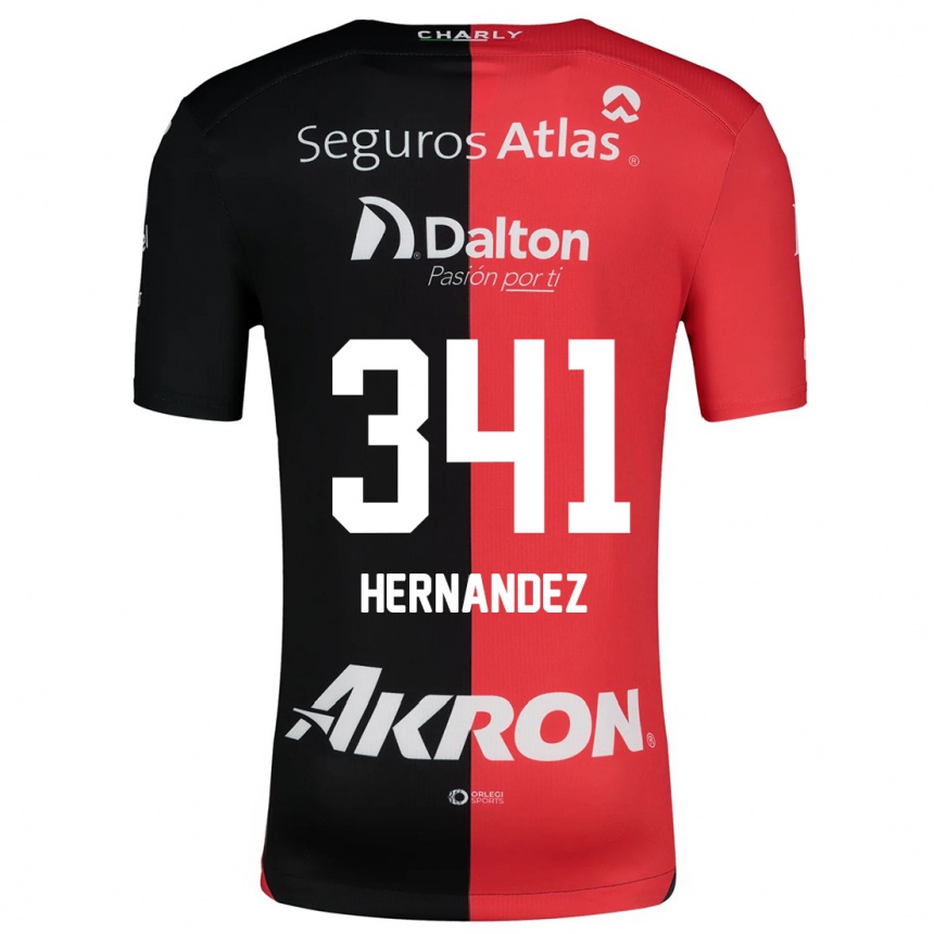 Kinder Fußball Leonardo Hernández #341 Rot Schwarz Heimtrikot Trikot 2024/25 T-Shirt Luxemburg