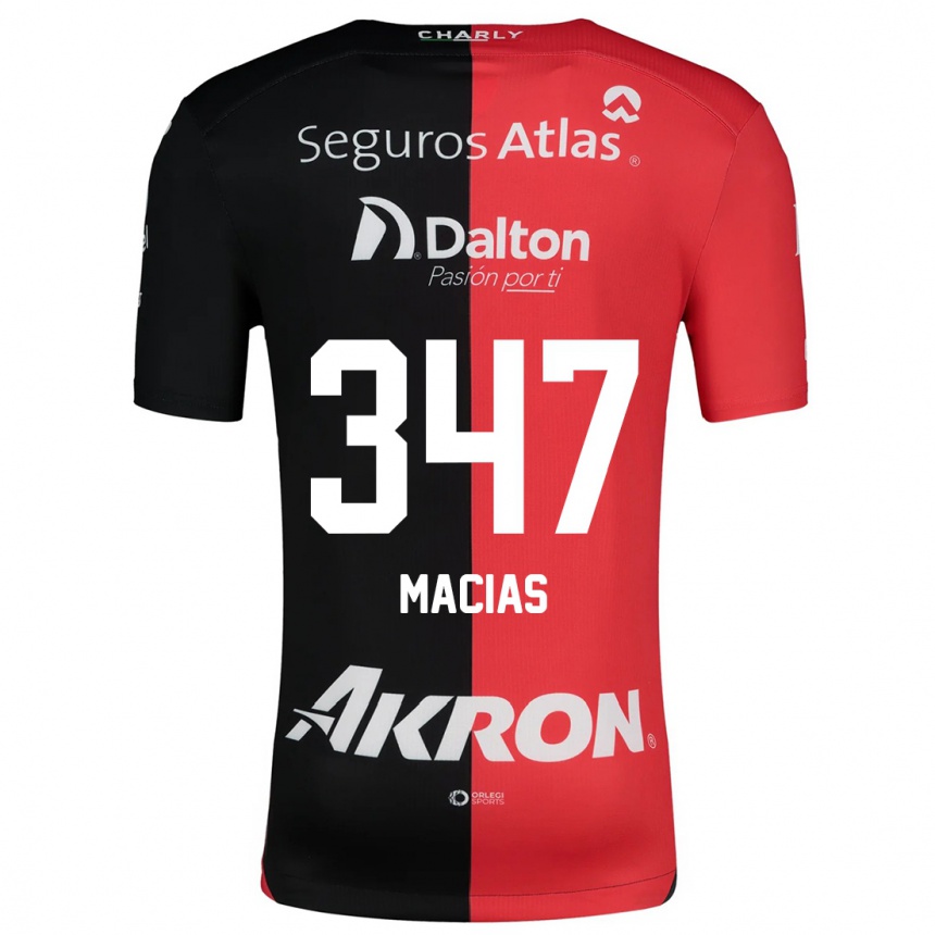 Kinder Fußball Ángel Macías #347 Rot Schwarz Heimtrikot Trikot 2024/25 T-Shirt Luxemburg