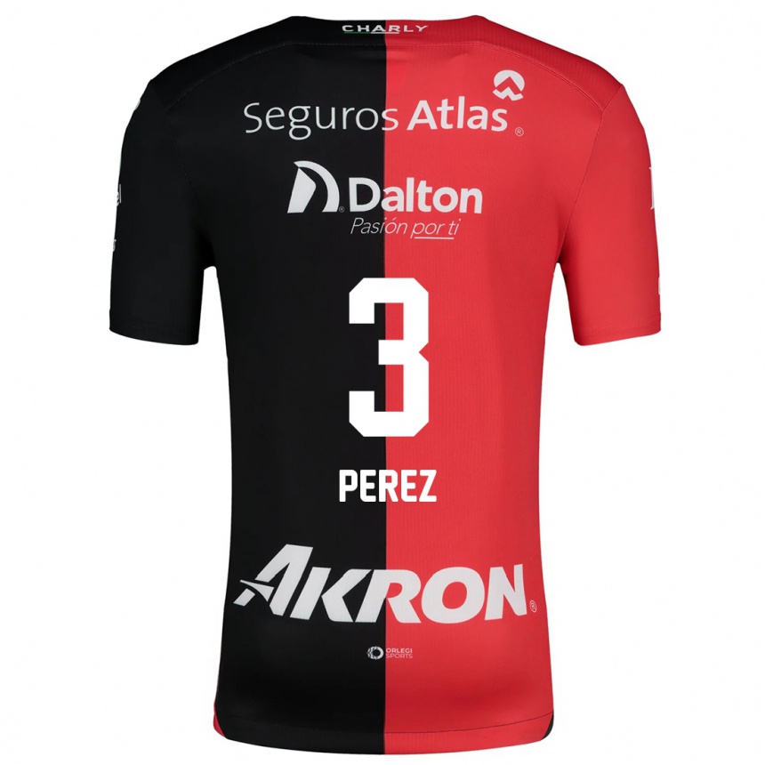 Kinder Fußball María Fernanda Pérez #3 Rot Schwarz Heimtrikot Trikot 2024/25 T-Shirt Luxemburg