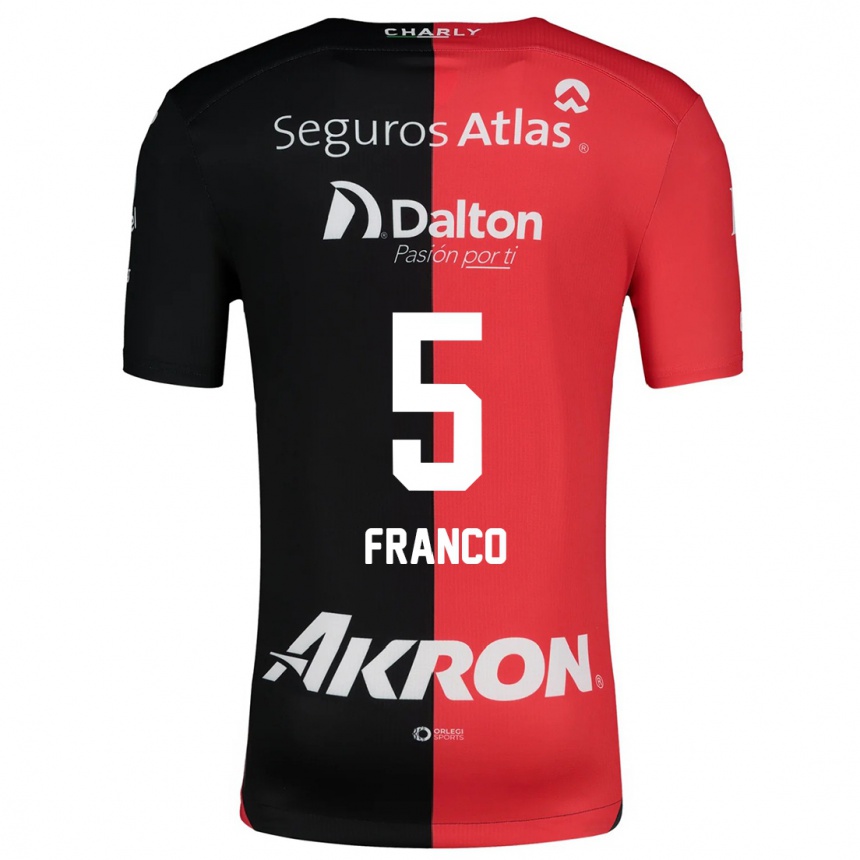 Kinder Fußball Alejandra Franco #5 Rot Schwarz Heimtrikot Trikot 2024/25 T-Shirt Luxemburg