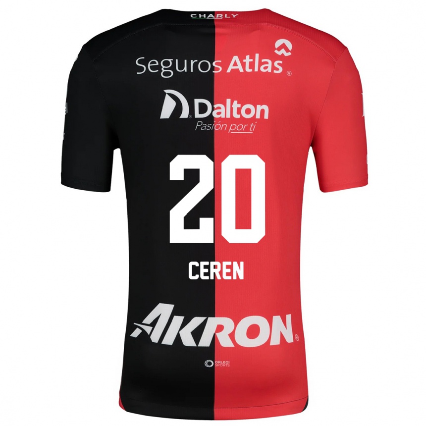 Kinder Fußball Brenda Cerén #20 Rot Schwarz Heimtrikot Trikot 2024/25 T-Shirt Luxemburg