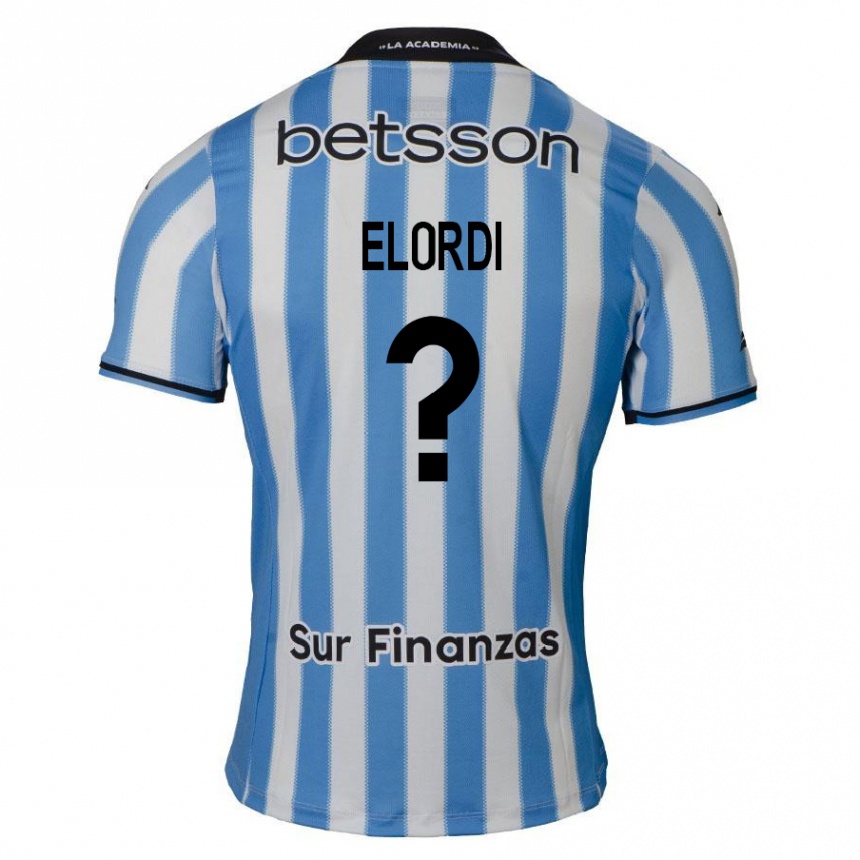 Kinder Fußball Juan Elordi #0 Blau Weiß Schwarz Heimtrikot Trikot 2024/25 T-Shirt Luxemburg