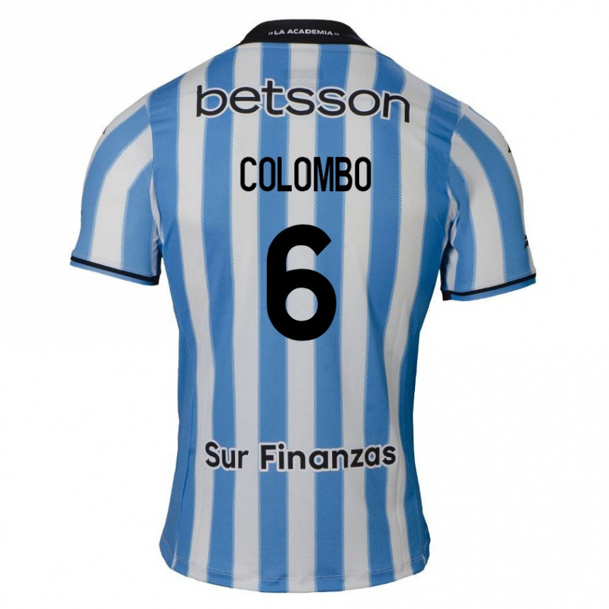 Kinder Fußball Nazareno Colombo #6 Blau Weiß Schwarz Heimtrikot Trikot 2024/25 T-Shirt Luxemburg