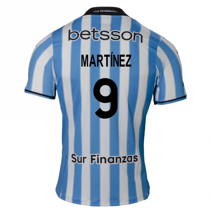 Kinder Fußball Adrián Martínez #9 Blau Weiß Schwarz Heimtrikot Trikot 2024/25 T-Shirt Luxemburg