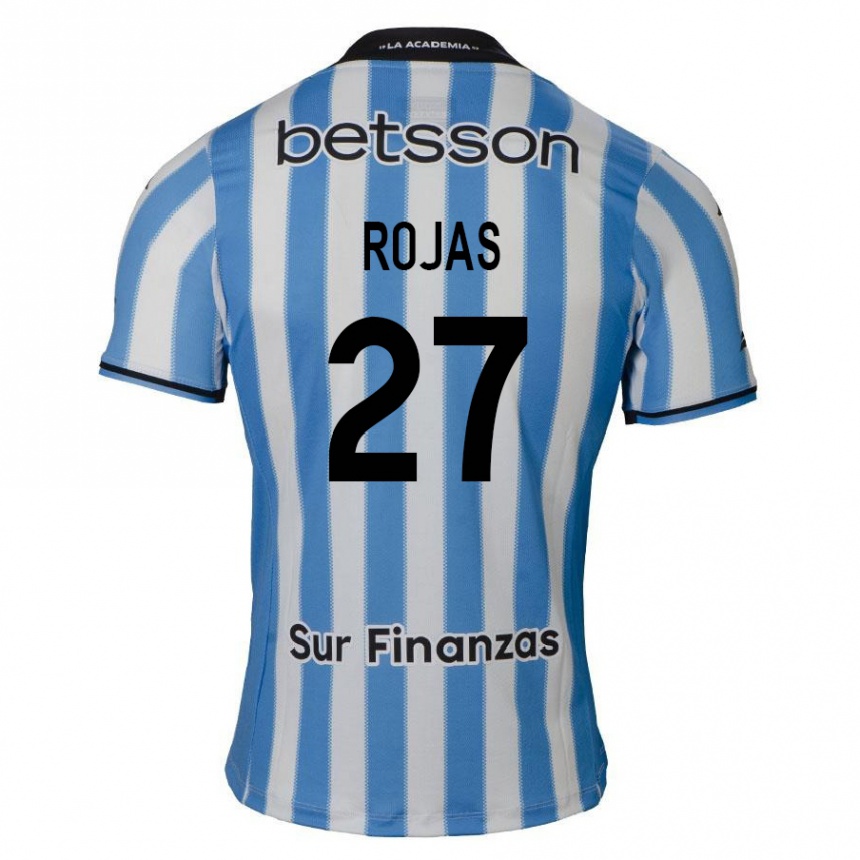 Kinder Fußball Gabriel Rojas #27 Blau Weiß Schwarz Heimtrikot Trikot 2024/25 T-Shirt Luxemburg