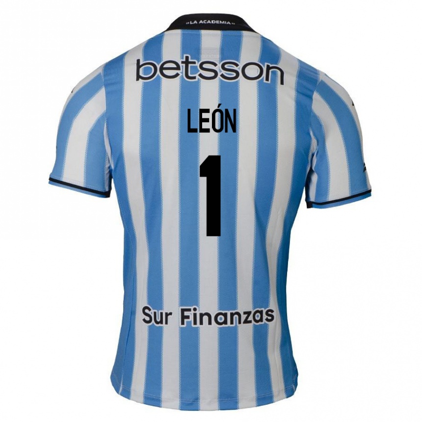 Kinder Fußball Roberto León #1 Blau Weiß Schwarz Heimtrikot Trikot 2024/25 T-Shirt Luxemburg