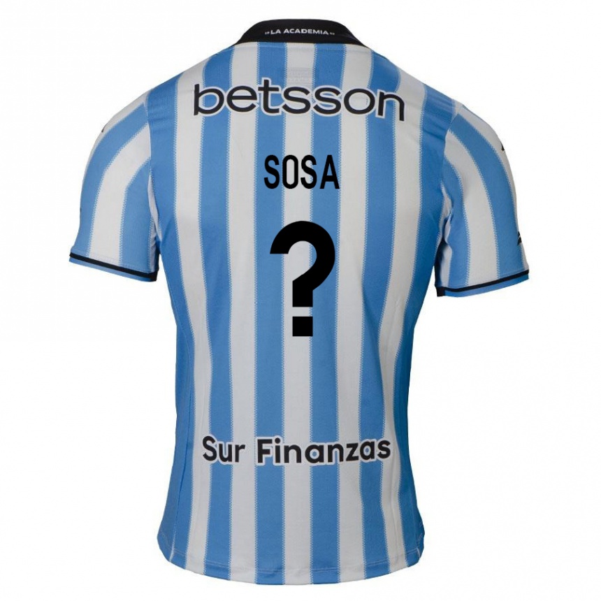 Kinder Fußball Gonzalo Sosa #0 Blau Weiß Schwarz Heimtrikot Trikot 2024/25 T-Shirt Luxemburg