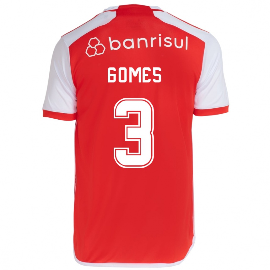 Kinder Fußball Igor Gomes #3 Rot-Weiss Heimtrikot Trikot 2024/25 T-Shirt Luxemburg