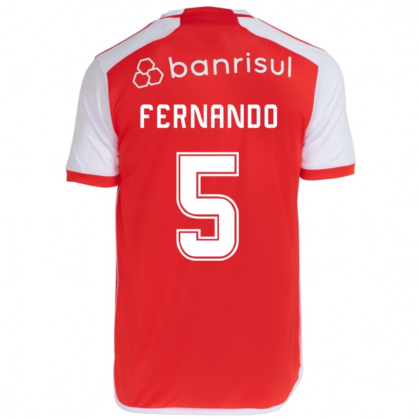 Kinder Fußball Fernando #5 Rot-Weiss Heimtrikot Trikot 2024/25 T-Shirt Luxemburg