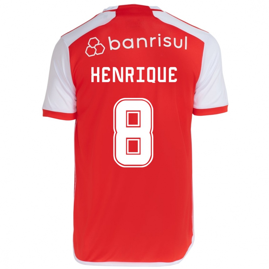 Kinder Fußball Bruno Henrique #8 Rot-Weiss Heimtrikot Trikot 2024/25 T-Shirt Luxemburg