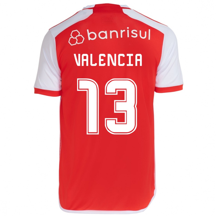 Kinder Fußball Enner Valencia #13 Rot-Weiss Heimtrikot Trikot 2024/25 T-Shirt Luxemburg