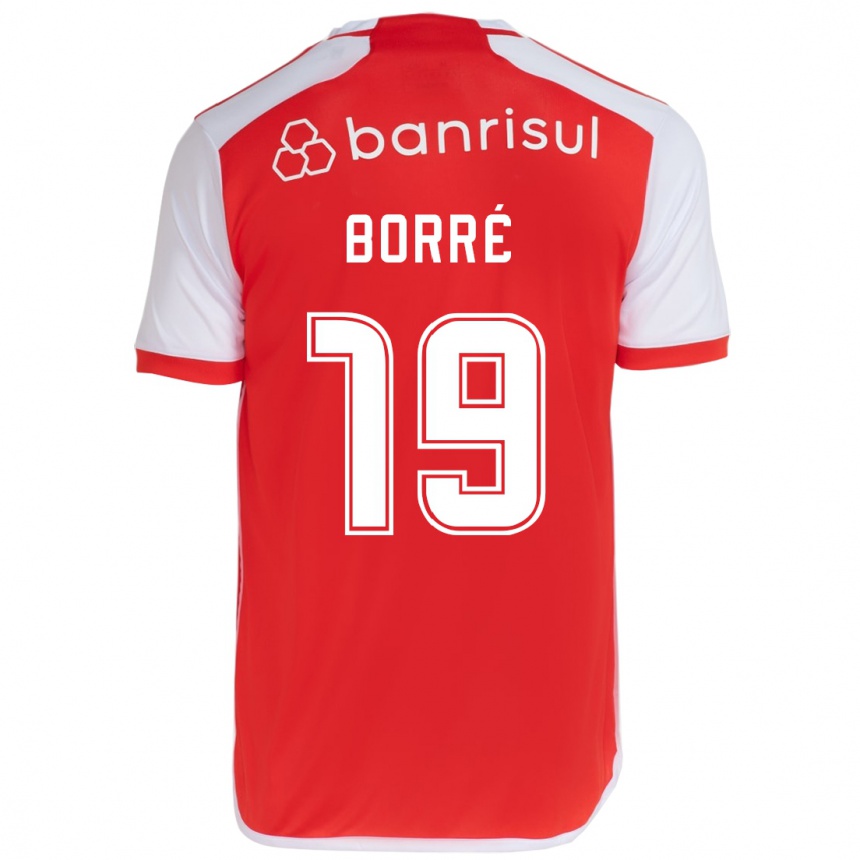 Kinder Fußball Rafael Borré #19 Rot-Weiss Heimtrikot Trikot 2024/25 T-Shirt Luxemburg